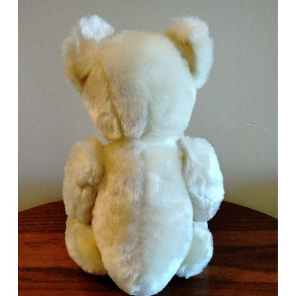 Ty White Teddy Bear Plush Stuffed Animal 18" Beanbag Feet & Paws Bubble Eyes Exc - Picture 6 of 9